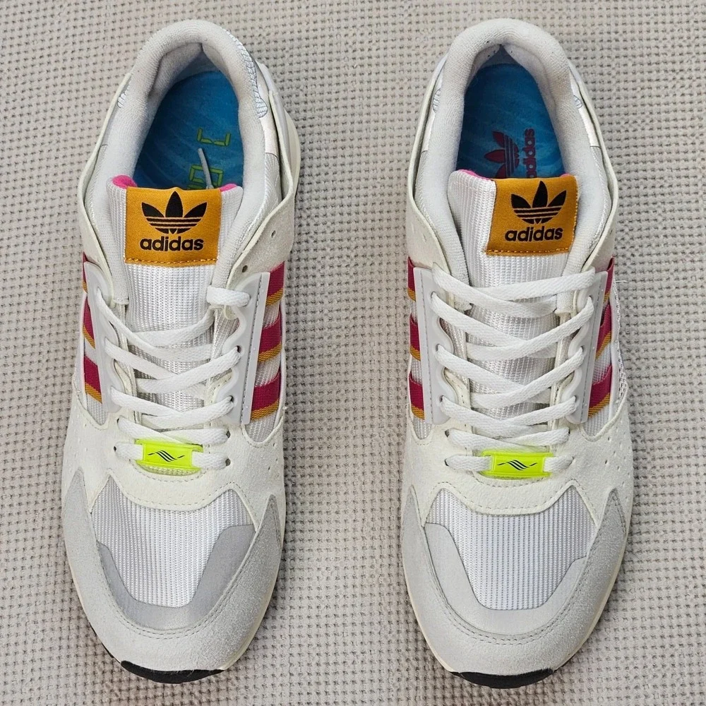 Adidas ZX‎ 10000 C Mens White Multi Color Retro Running Shoes FX6978 US Size 9.5